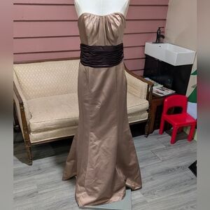 Satin Chocolate Brown Mermaid Gown